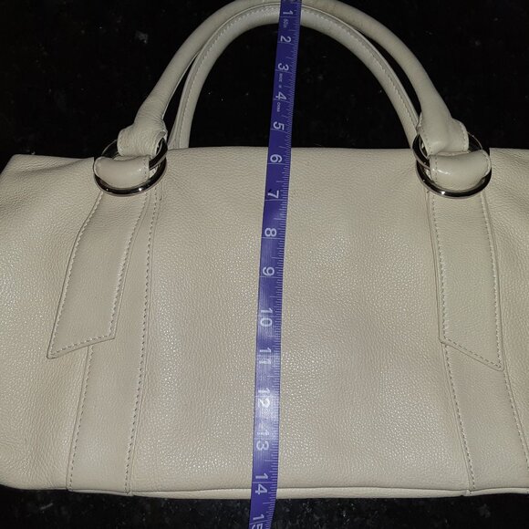 Express Design Studio * Buff Ecru Beige Cream Tan Purse * Soft Leather * VGUC * - Picture 6 of 12